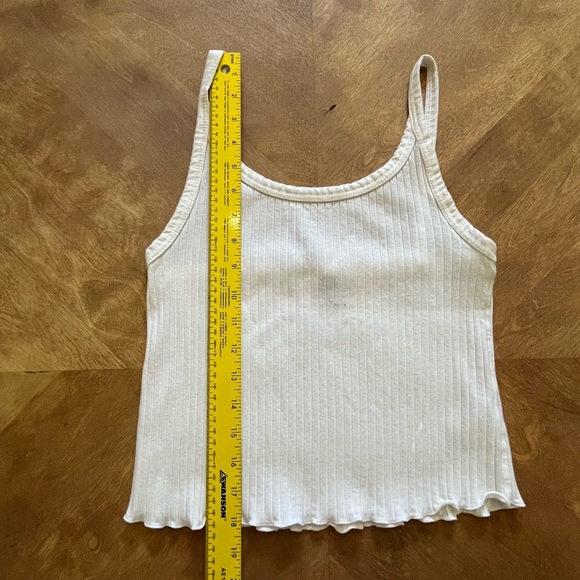Old Navy - White Ribbed Camisole - Soft Stretch Tank - M - Picture 7 of 9